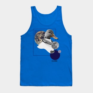 Surreal Planet Duck Astronaut Hidden Message Art Tank Top